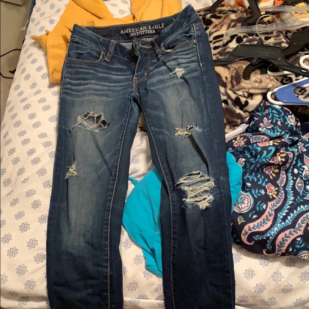 AE ripped skinny jeans